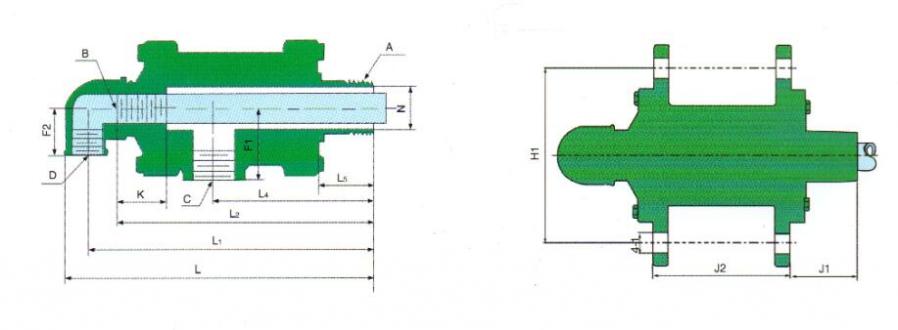 QS-X型旋轉(zhuǎn)接頭外形圖